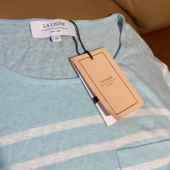 🔥🔥🔥NEW La Ligne Blue Stripe New Edie Dress - Picture 6 of 6